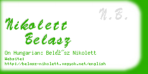 nikolett belasz business card